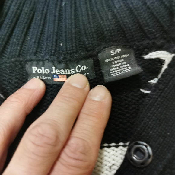 Ralph Lauren Polo black and white sweater, small - Picture 2 of 5